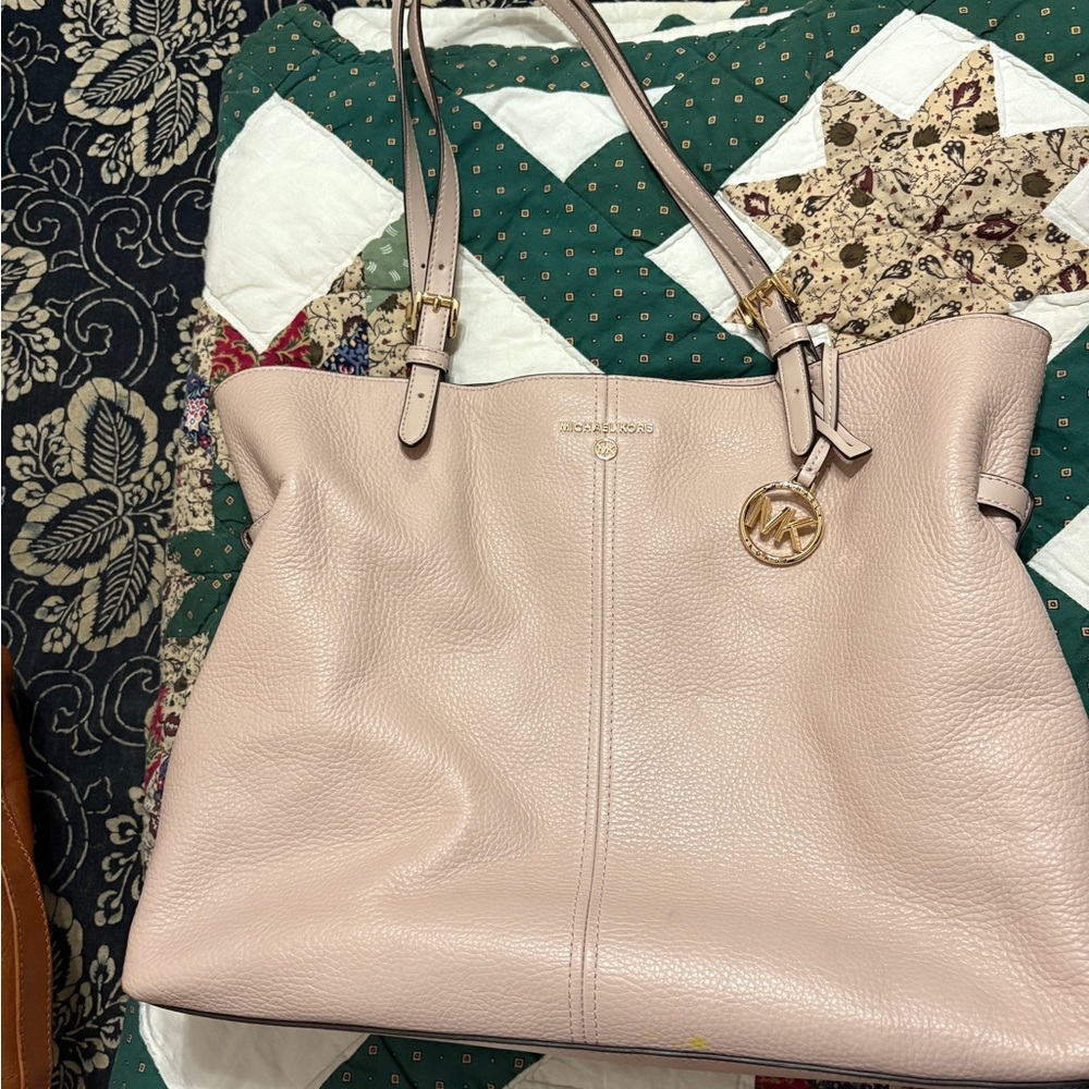 Michael Kors Pink Leather Tote Bag